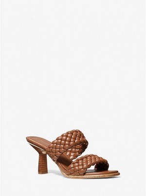 Mules Buty Michael Kors Amelia Braided Damskie Brązowe | 562719-IYN