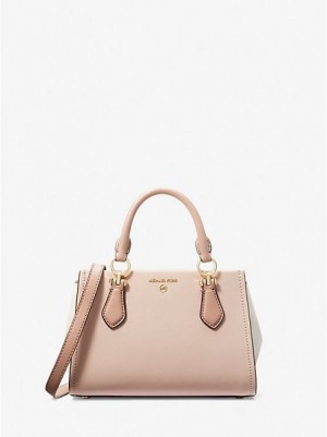 Torba Crossbody Michael Kors Marilyn Small Color-block Saffiano Skórzane Damskie Różowe | 578630-RXS