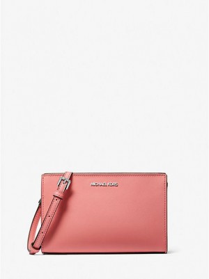 Torba Crossbody Michael Kors Sheila Small Faux Skórzane Damskie Różowe | 598647-OKJ