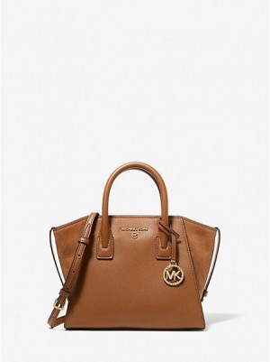 Torba Satchel Michael Kors Avril Small Skórzane Damskie Brązowe | 862704-ZJN