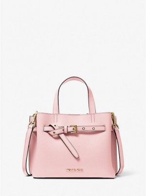 Torba Satchel Michael Kors Emilia Small Pebbled Skórzane Damskie Różowe | 069253-RQD