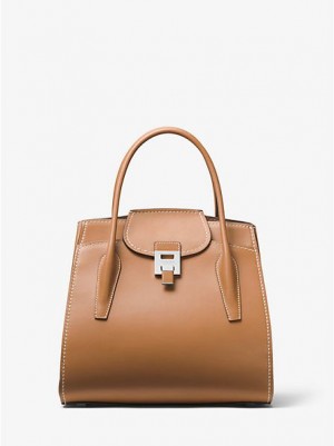 Torba Satchel Michael Kors Mkc X 007 Bond Bancroft Large Skórzane Damskie Brązowe | 820956-IJA