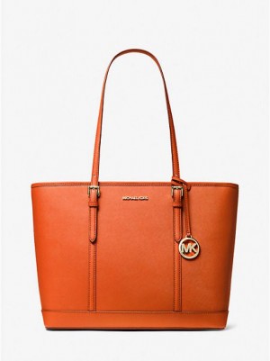 Torby Tote Michael Kors Jet Set Travel Large Saffiano Skórzane Damskie Czerwone | 493205-TFO