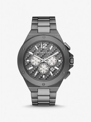 Zegarek Michael Kors Oversized Lennox Gunmetal Damskie Szare | 048267-NRK