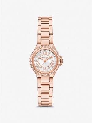 Zegarek Michael Kors Petite Camille Damskie Różowe Złote | 095728-DIU