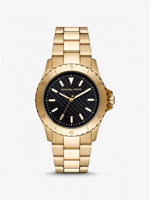 Zegarek Michael Kors Slim Everest Damskie Złote | 518203-MHD