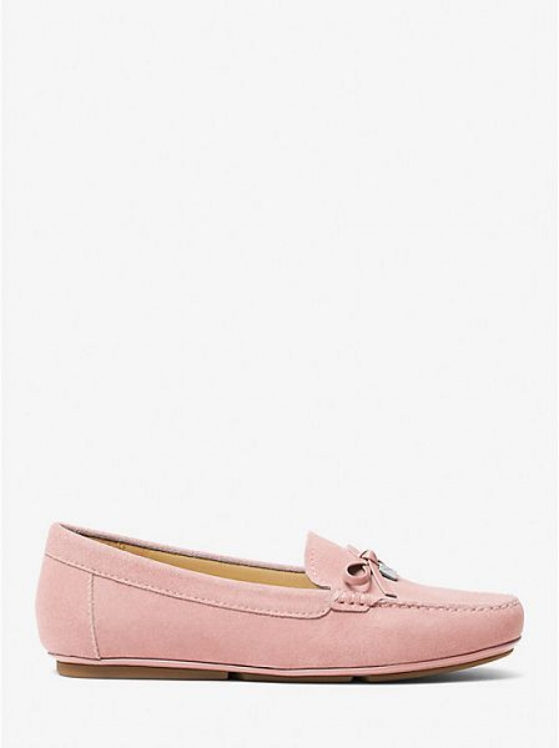 Loafersy Michael Kors Juliette Zamszowe Damskie Różowe | 571928-YZK