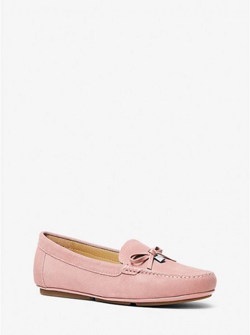 Loafersy Michael Kors Juliette Zamszowe Damskie Różowe | 571928-YZK