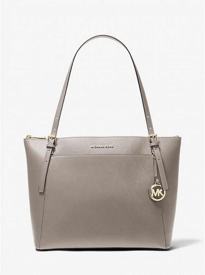 Torby Tote Michael Kors Voyager Large Saffiano Skórzane Damskie Szare | 820673-QCA