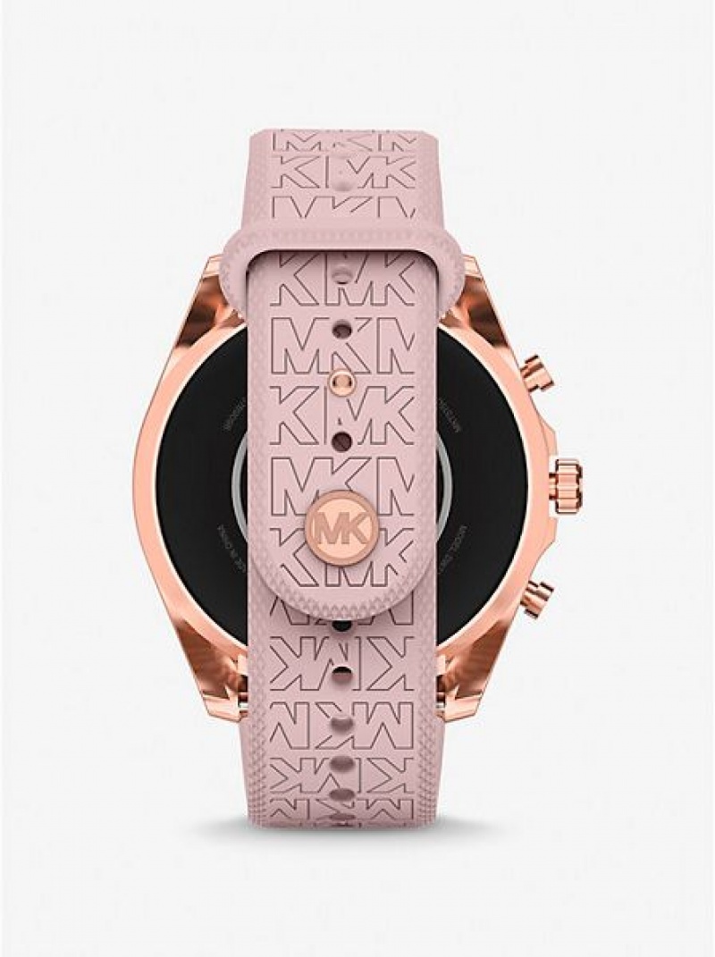 Zegarek Michael Kors Gen 6 Bradshaw And Logo Silikon Smart Męskie Różowe Złote | 184650-SZB