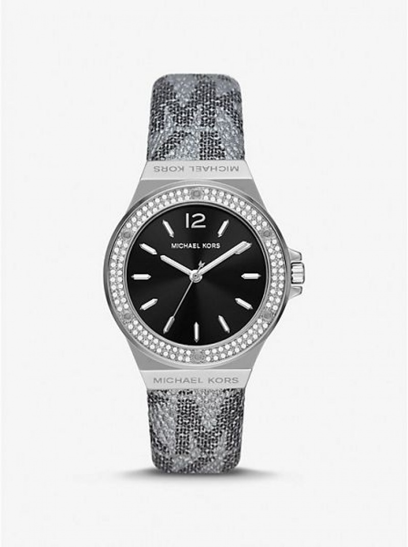 Zegarek Michael Kors Lennox Pave Damskie Srebrne | 152683-SOA