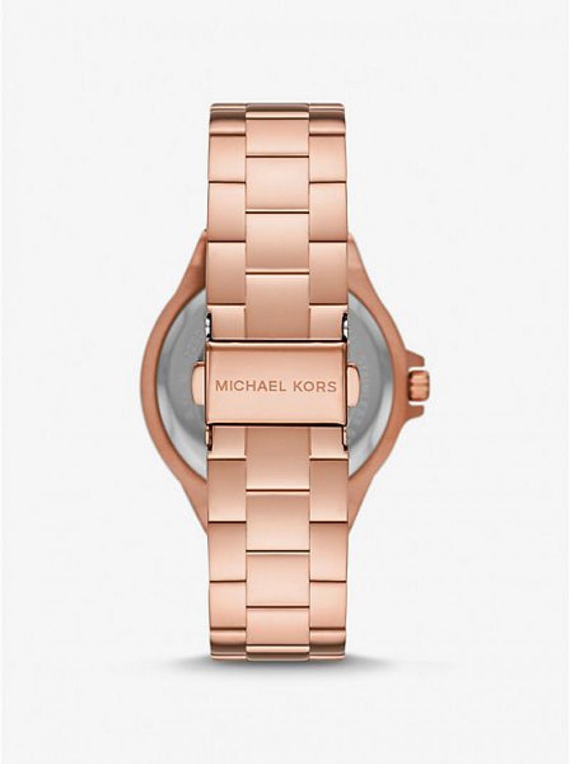 Zegarek Michael Kors Lennox Pave Logo Damskie Różowe Złote | 923748-PDX