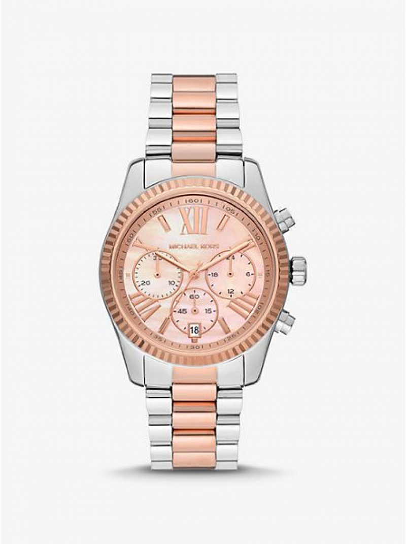 Zegarek Michael Kors Lexington Damskie Srebrne Różowe | 685410-KBH