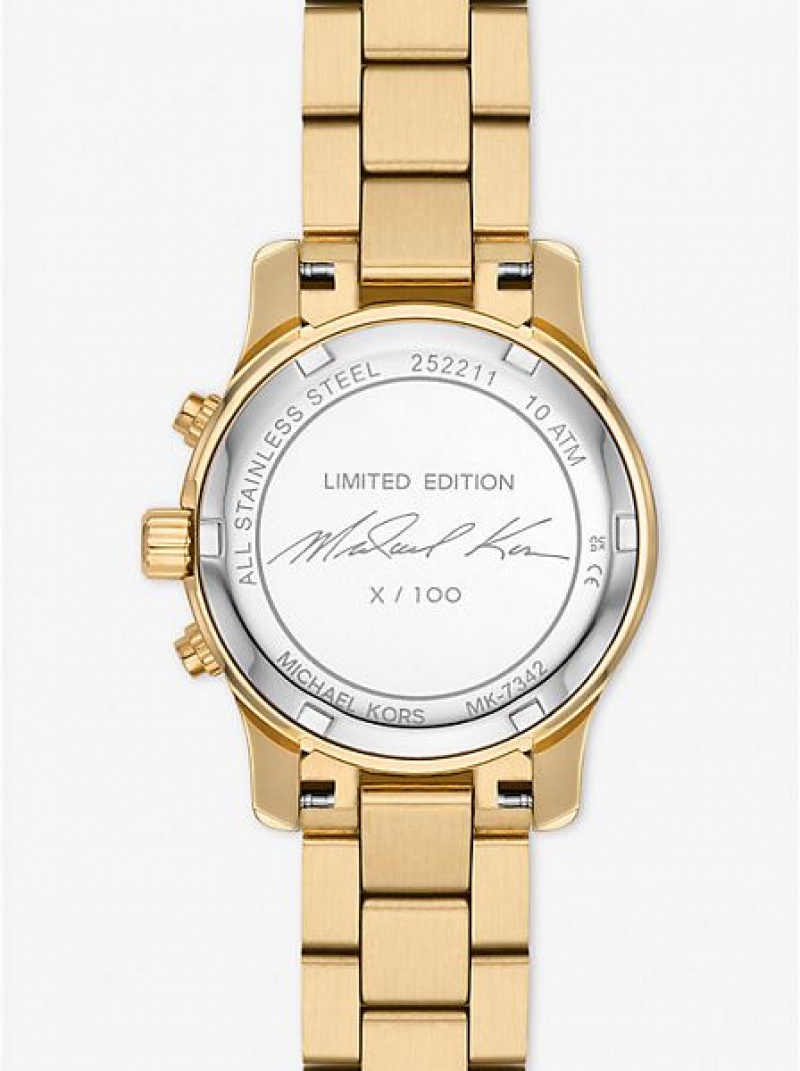 Zegarek Michael Kors Limited-edition Runway 18k Stainless Steel Wrap Damskie Złote | 536071-YFI