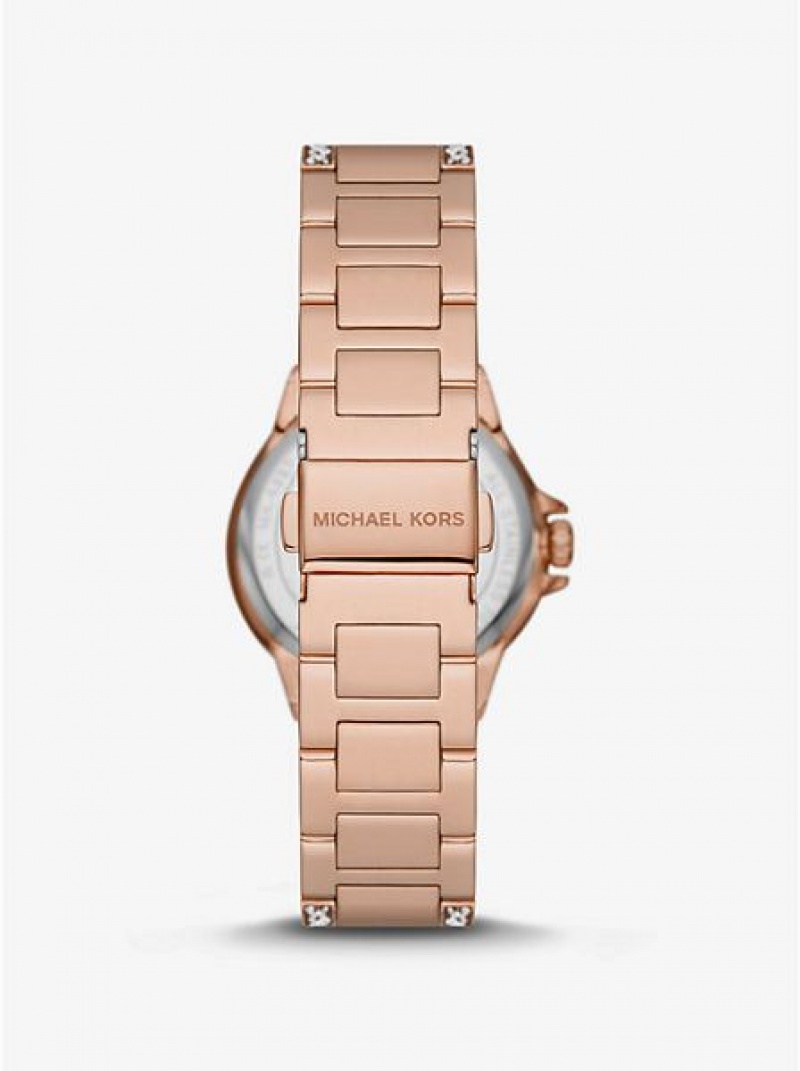 Zegarek Michael Kors Mini Camille Pave Damskie Różowe Złote | 672958-AHQ