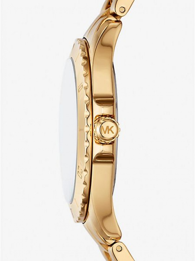 Zegarek Michael Kors Slim Everest Męskie Złote | 835046-MGZ